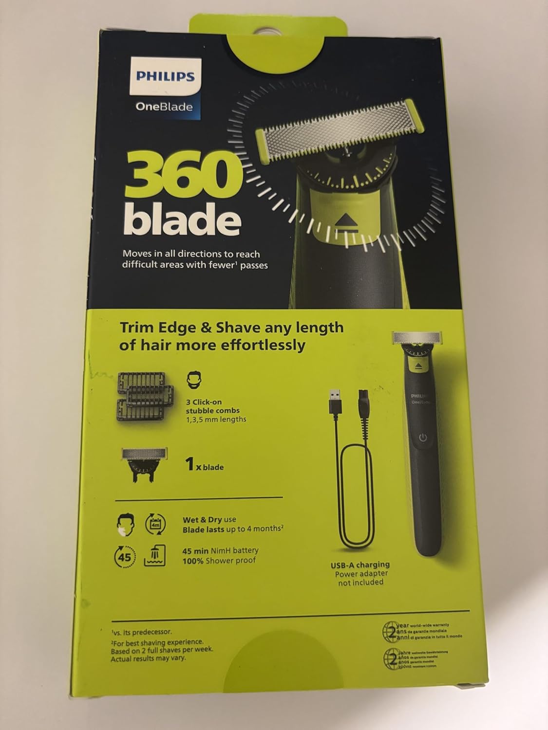 Rasoir électrique Philips OneBlade Visage QP2724/23 Original 360