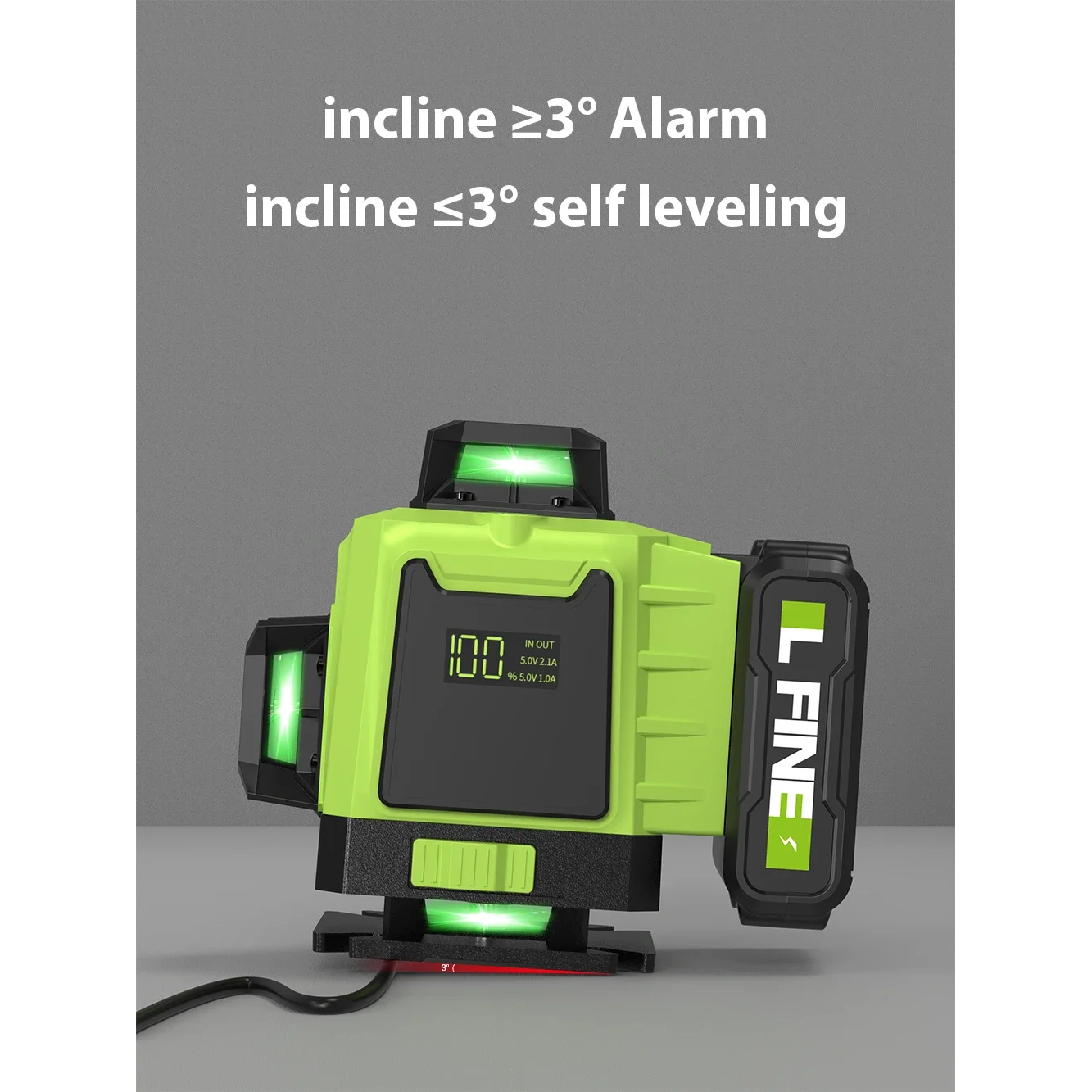 Laser Lfine Niveau 3D 4D 16 Lignes Vert 360° Auto Nivelant