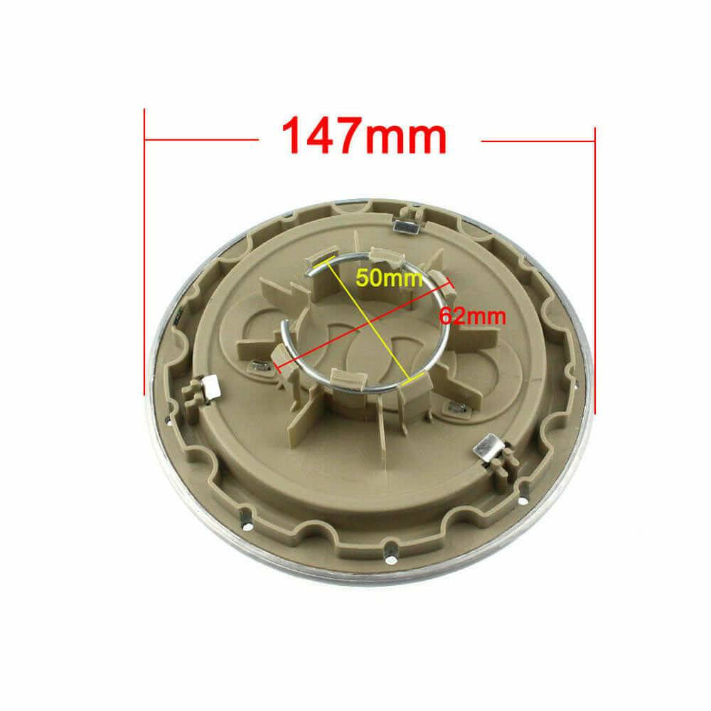Cache Moyeu Audi 147mm Gris Logo Centre Roue Neuf