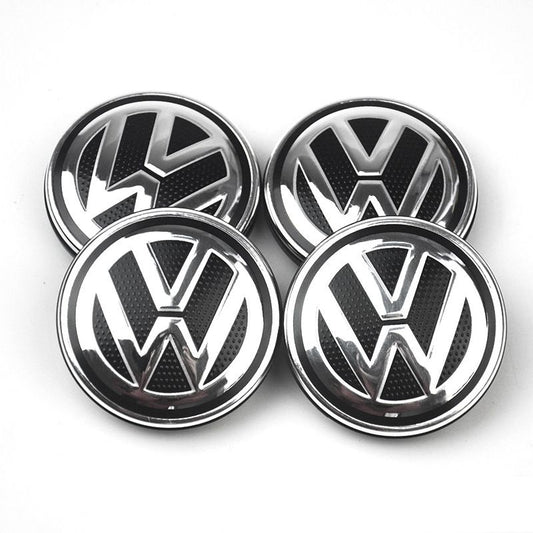 Lot 4 Cache Moyeu Volkswagen VW 65mm Jante Centre De Roue