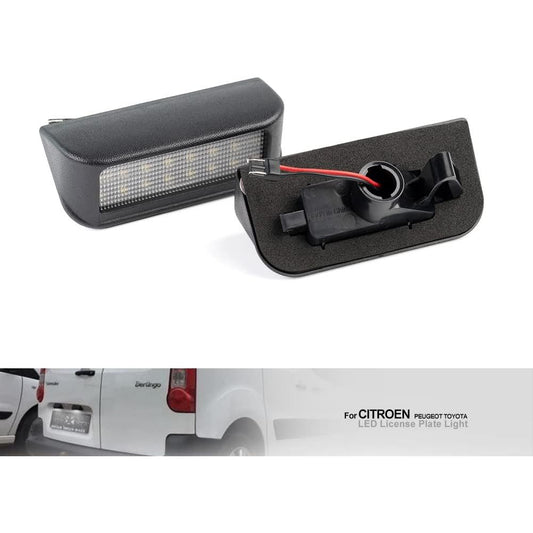 Éclairage LED Plaque d'Immatriculation - Citroën, Peugeot, Opel, Toyota