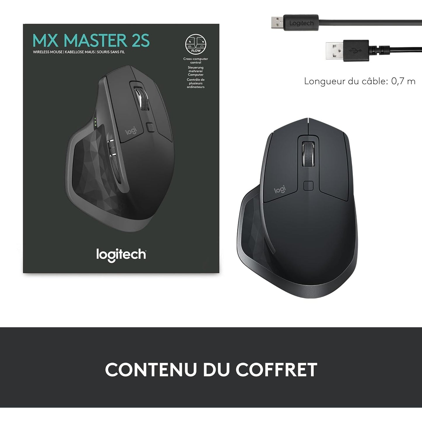 Souris LOGITECH SANS FIL MX Master 2S Bluetooth Edition