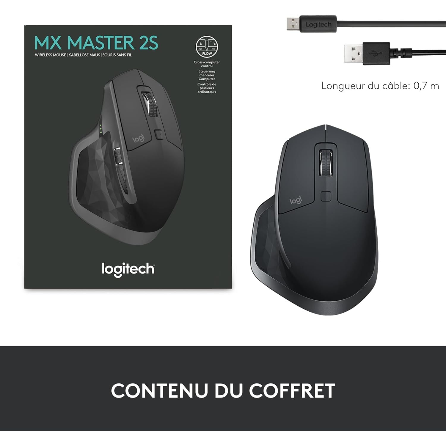 Souris LOGITECH SANS FIL MX Master 2S Bluetooth Edition