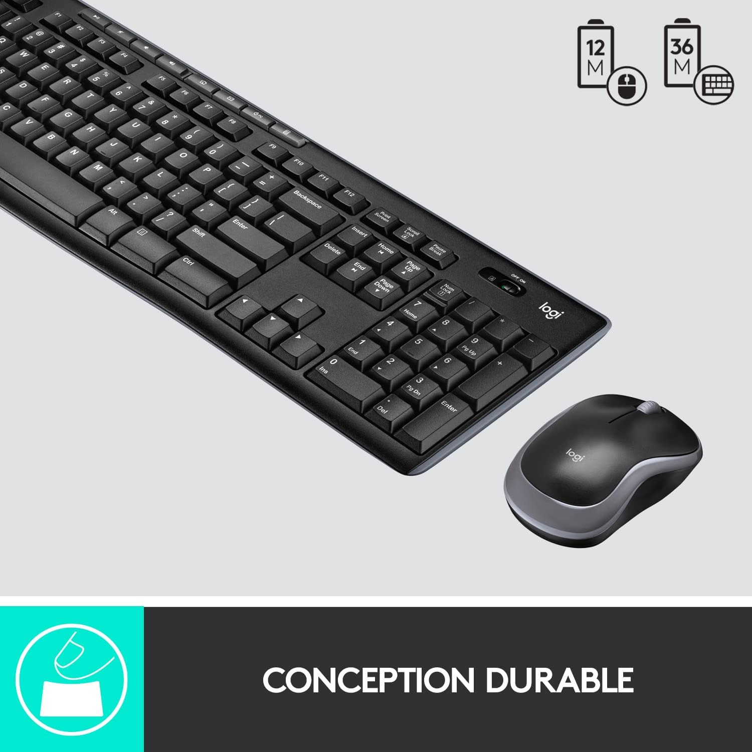 Clavier + Souris Sans fil Logitech MK270 Wireless Desktop