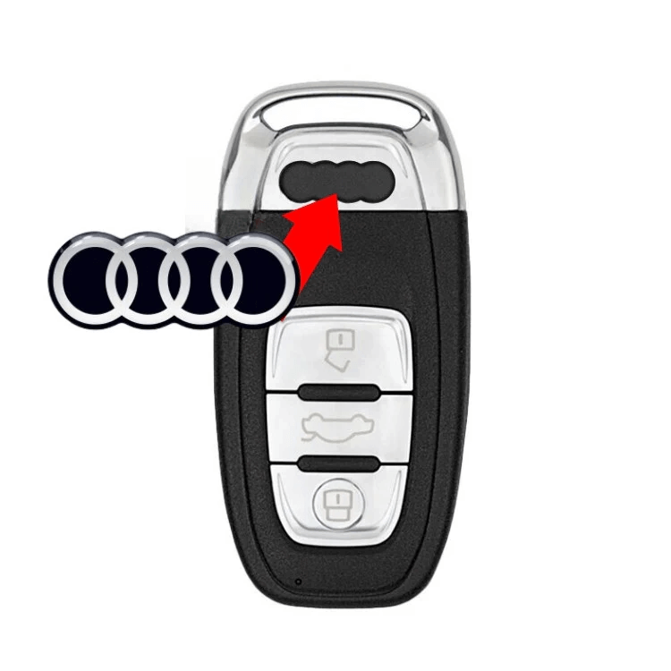 Logo stickers Autocollant Audi Clé noir Emblème Voiture clef