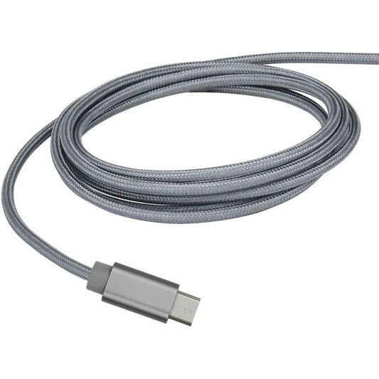 Câble micro USB cable textile charge rapide 1m20 / 2m Anthracite Adeqwat