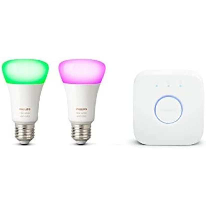 Kit 2 Ampoules connectée Philips Hue White and Color Ambiance E27 + Pont