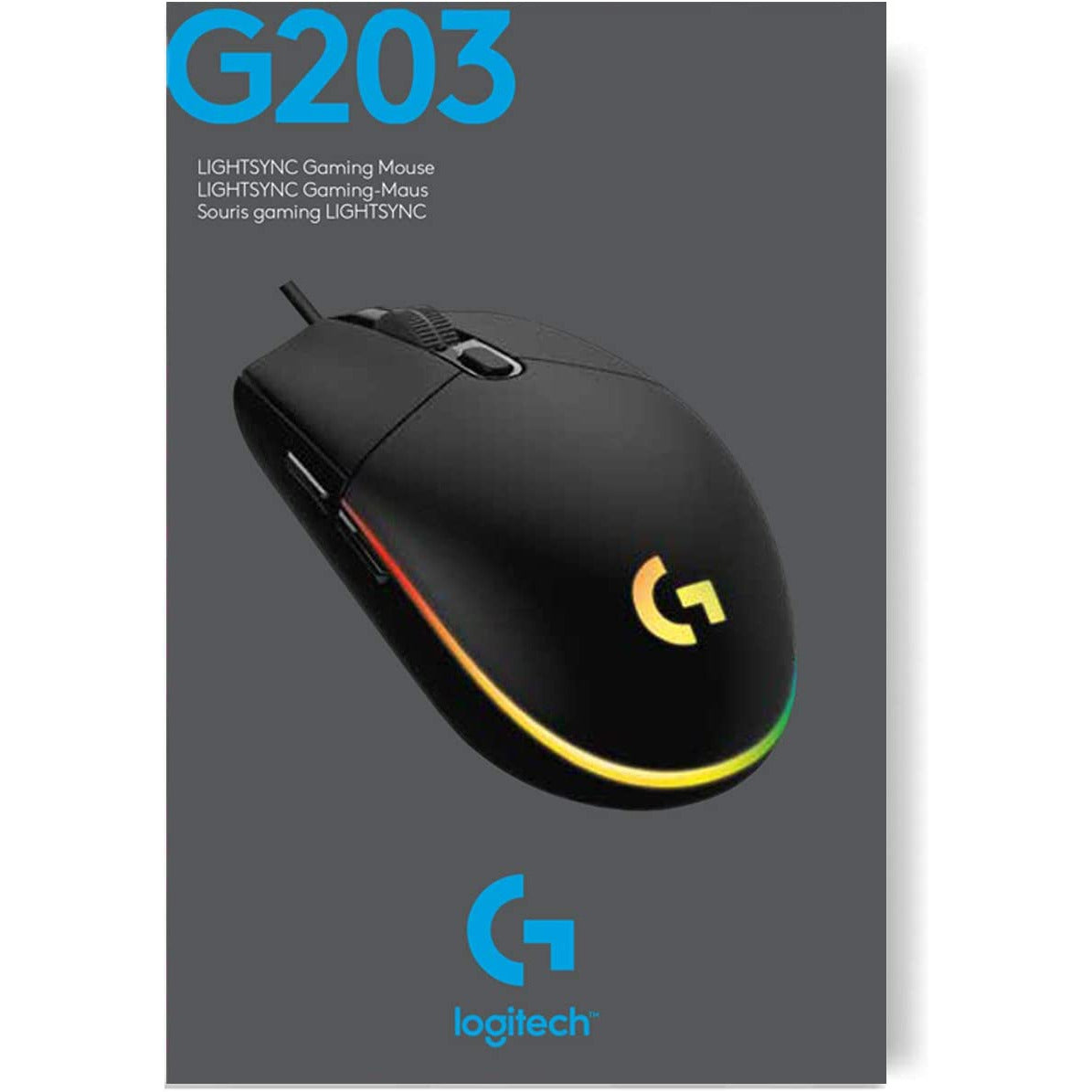 Souris Gaming filaire Logitech G203 LIGHTSYNC