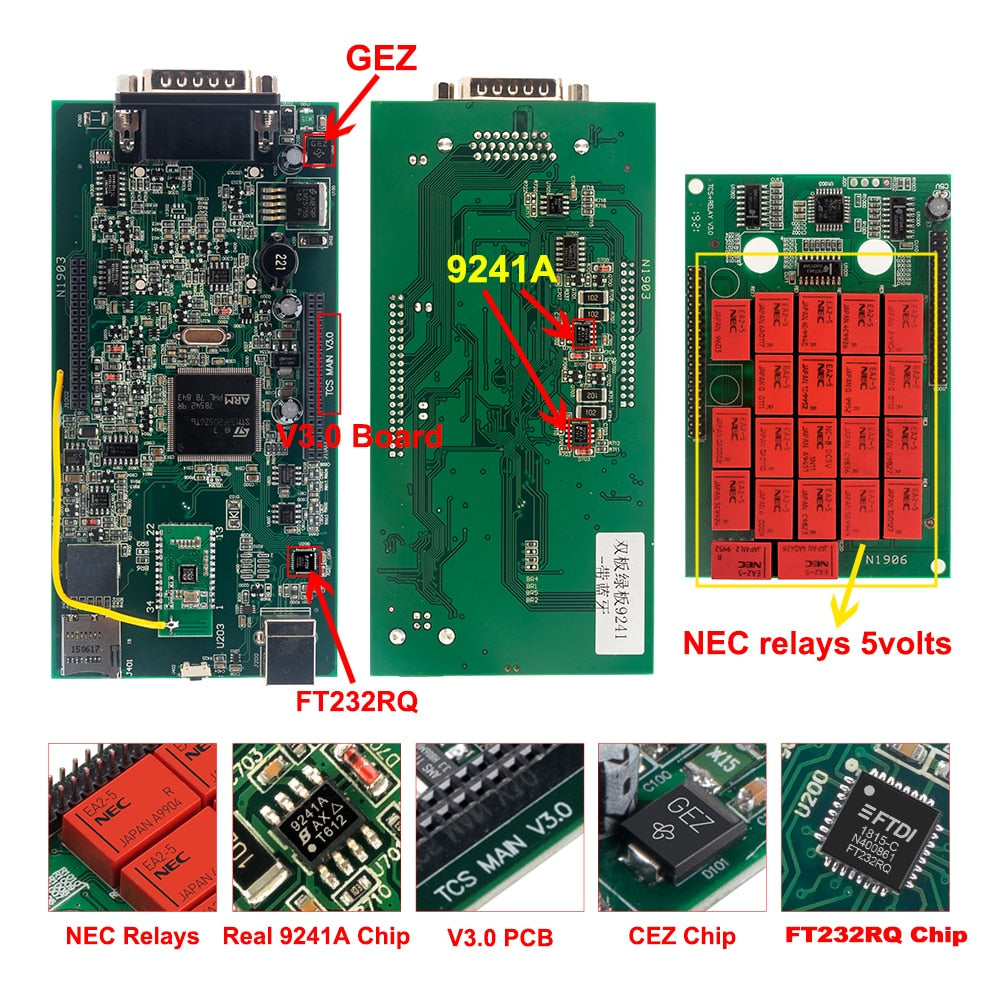 Interface de diagnostique Multimarque DS150E V3.0 + Delphi 2020.23