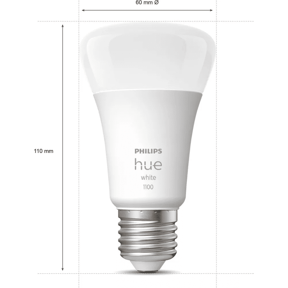 Lot de 2 Ampoule connectée Philips HUE White E27 75W