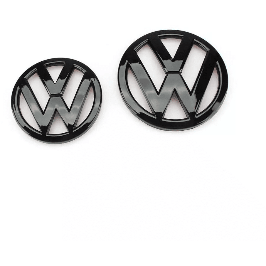 Logo Noir Brillant pour Volkswagen Scirocco MK3 emblème calandre coffre avant arrière VW 110mm 90mm