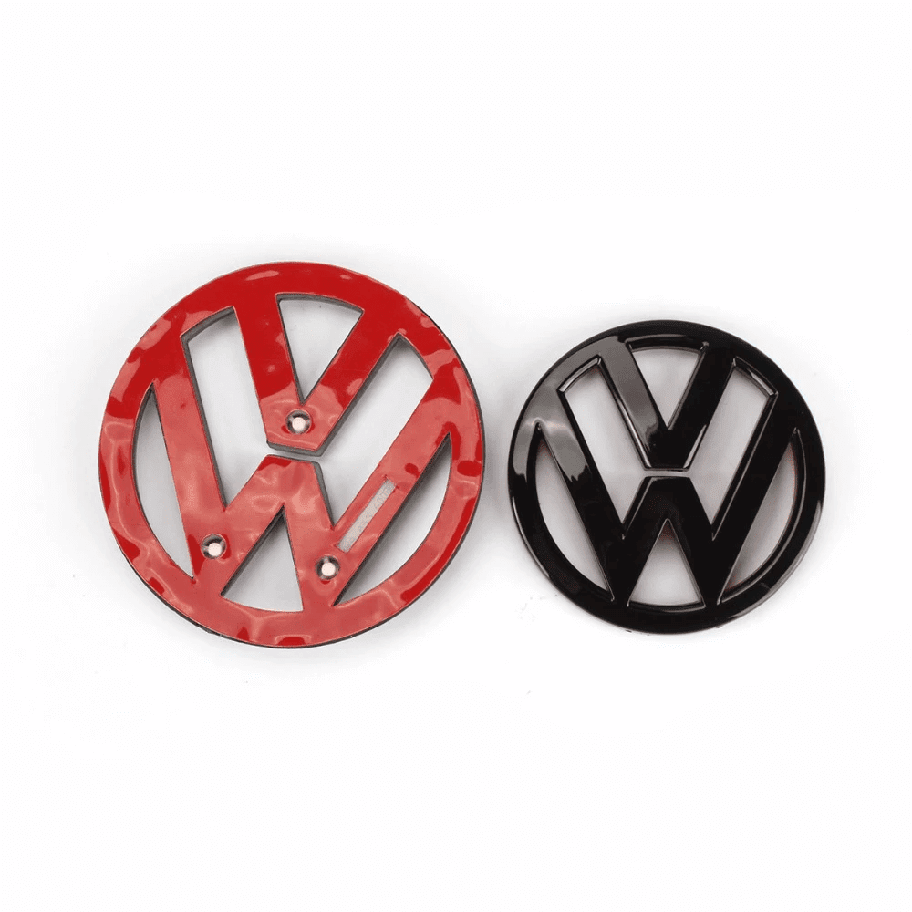 Logo Noir Brillant pour Volkswagen Scirocco MK3 emblème calandre coffre avant arrière VW 110mm 90mm
