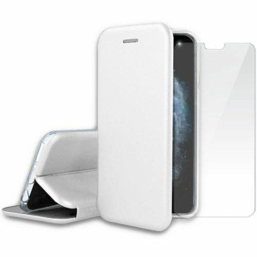 Pack Ibroz iPhone 11 Pro Etui cuir blanc