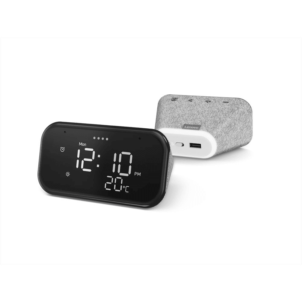 Réveil intelligent Lenovo Smart Clock Essential Gris connecté Hey Google