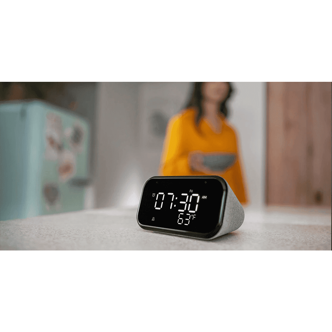 Réveil intelligent Lenovo Smart Clock Essential Gris connecté Hey Google